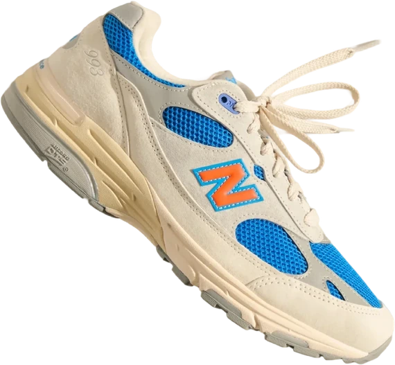 New Balance de Kith en crema, azul y naranja