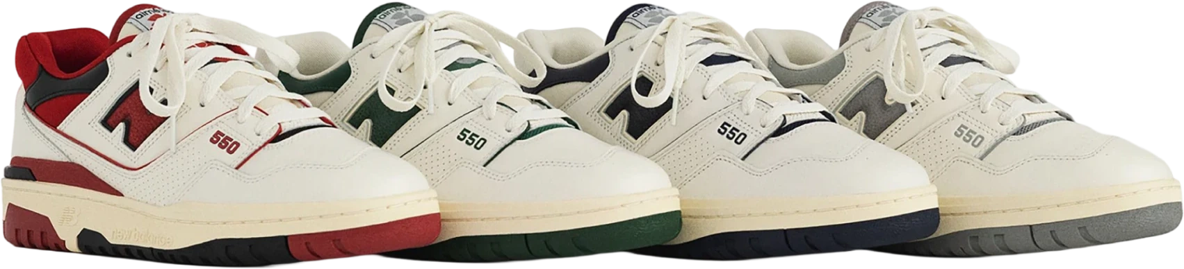 Cuatro New Balance 550 de Aimé Leon Dore